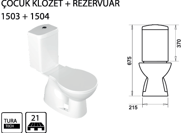 TURAVİT ÇOCUK KLOZET SETİ KOD: 1503+1504